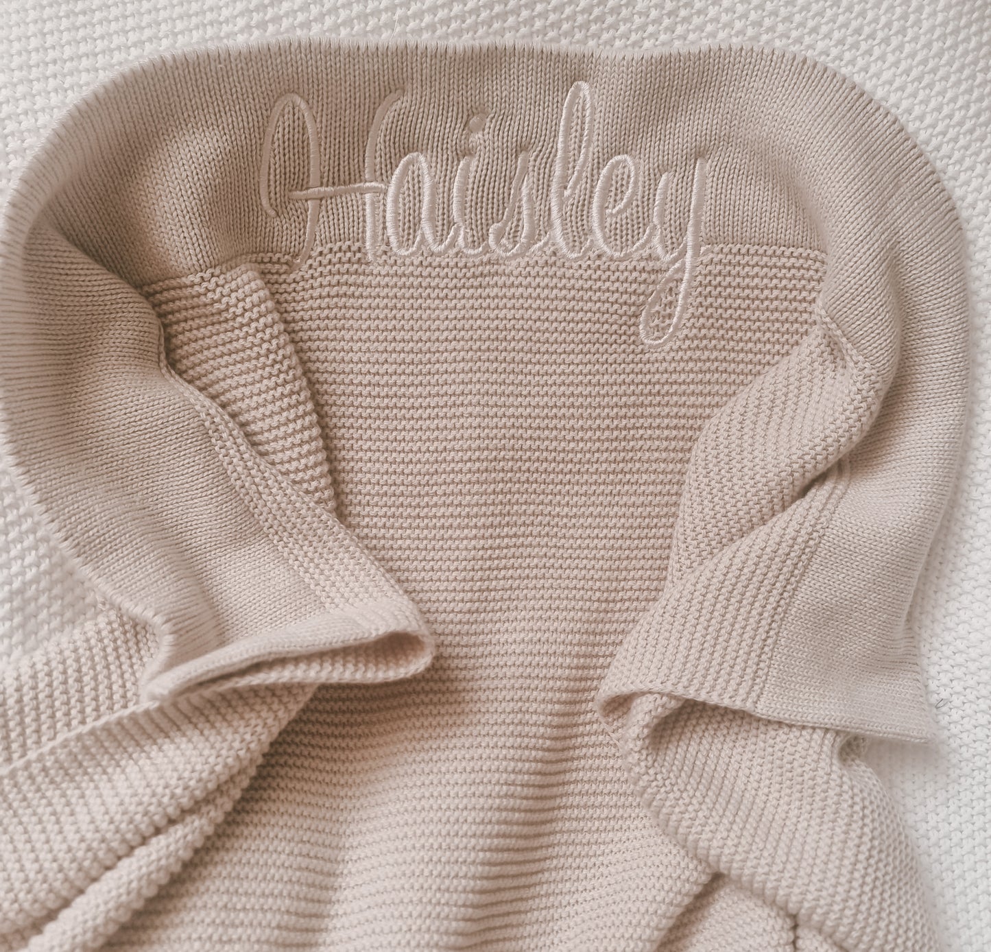 Script & Standard Font Personalised Cotton Blankets