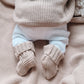 Beige knitted newborn Booties