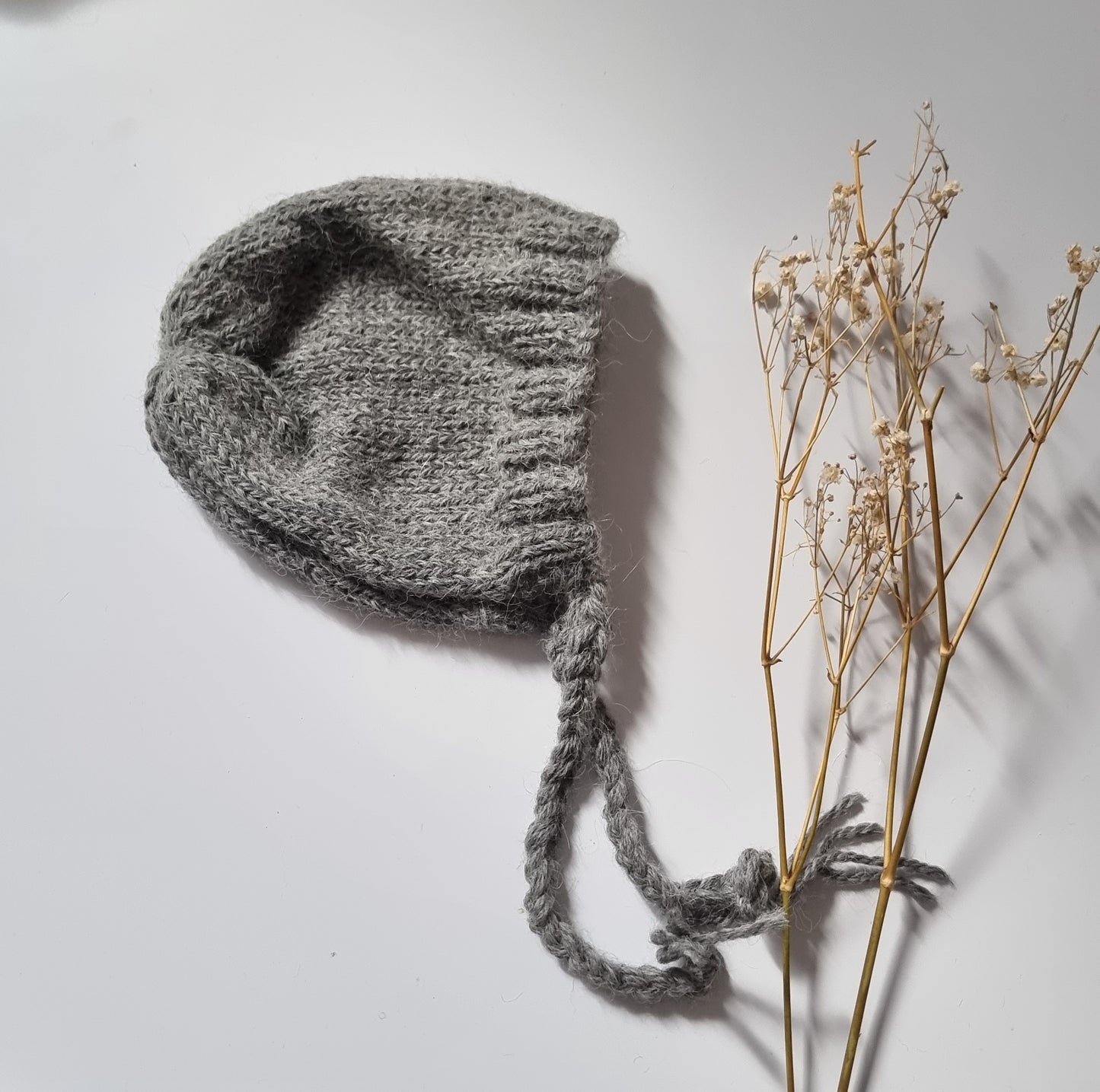 Knit Bonnet in Grey